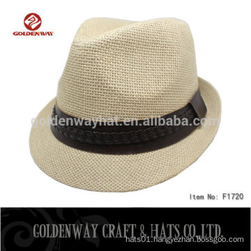 Custom Band Paper Fedora hat for Sale